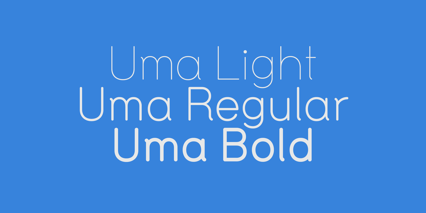 Uma Light Font preview